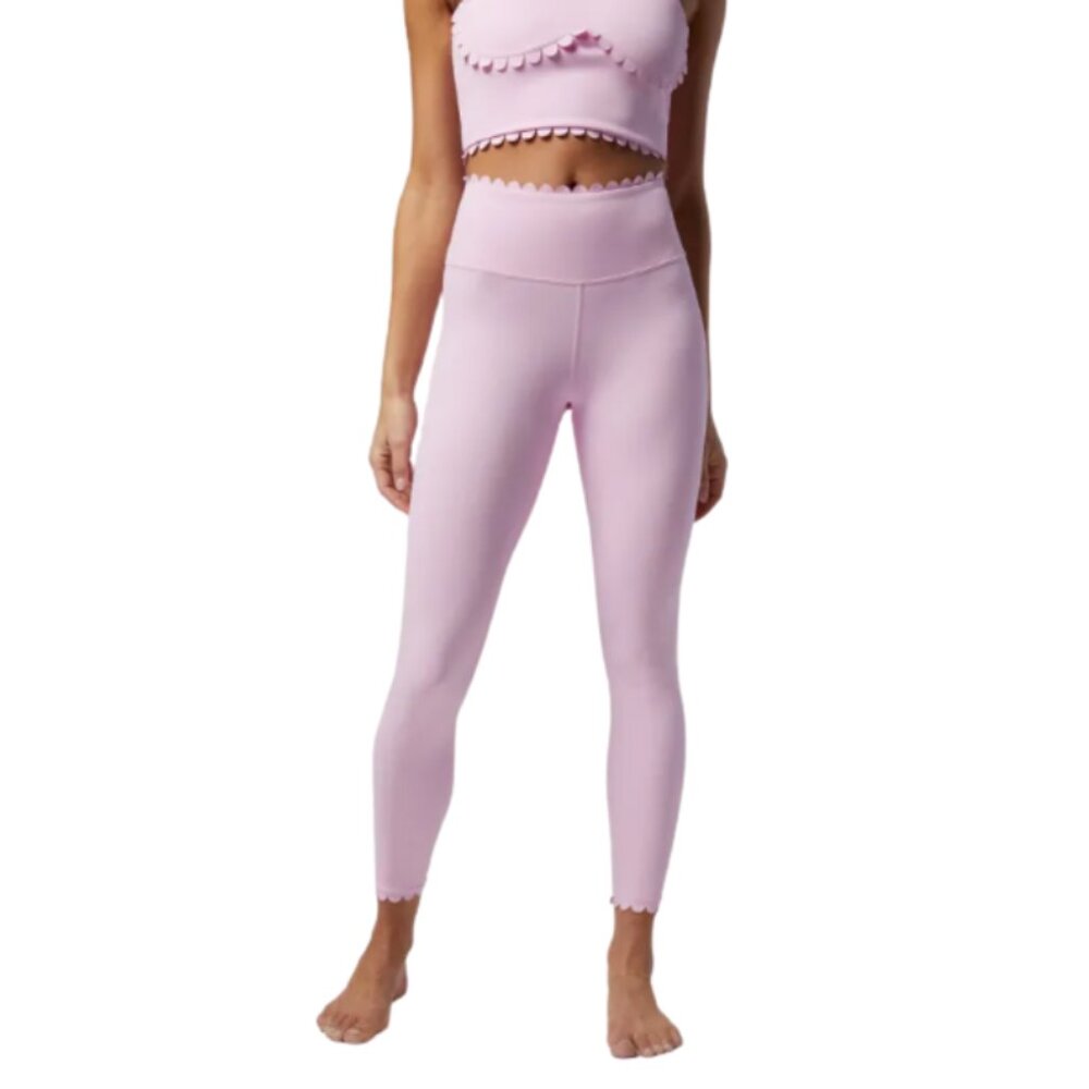IVL Collective Scallop 7/8 Leggings Active Athleisure Yoga Workout - 12